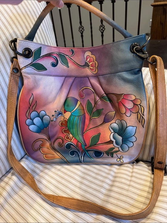 Anuschka Handbags - Anna by anuschka bird floral plant crossbody bag purse